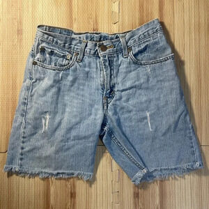 Levi's 527 Cut Off Denim Jean Shorts Size 16 Regular